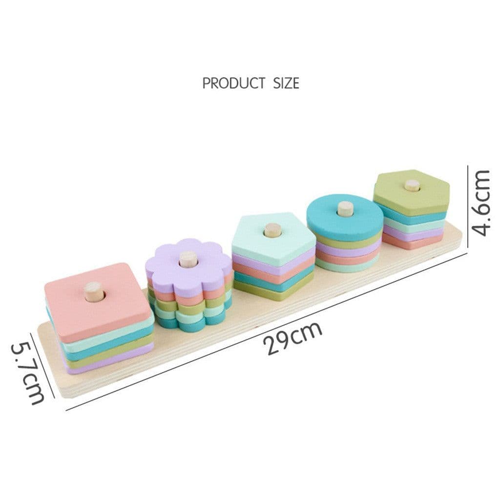 image-Children's wooden geometric shape toys