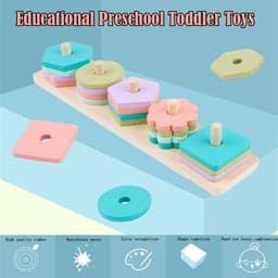 image-Children's wooden geometric shape toys