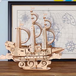 image-Ocean Sailing Puzzle 3D Basswood Children's Puzzle Toy