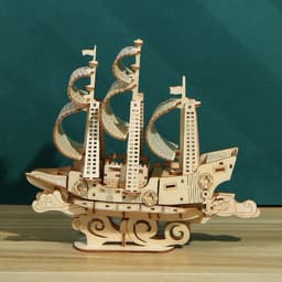 image-Ocean Sailing Puzzle 3D Basswood Children's Puzzle Toy