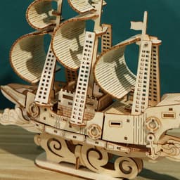 image-Ocean Sailing Puzzle 3D Basswood Children's Puzzle Toy