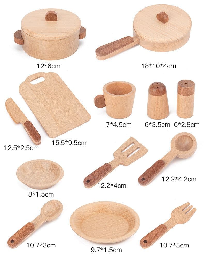 image-Children's play house educational wooden kitchen toy