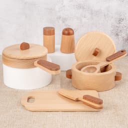 image-Children's play house educational wooden kitchen toy