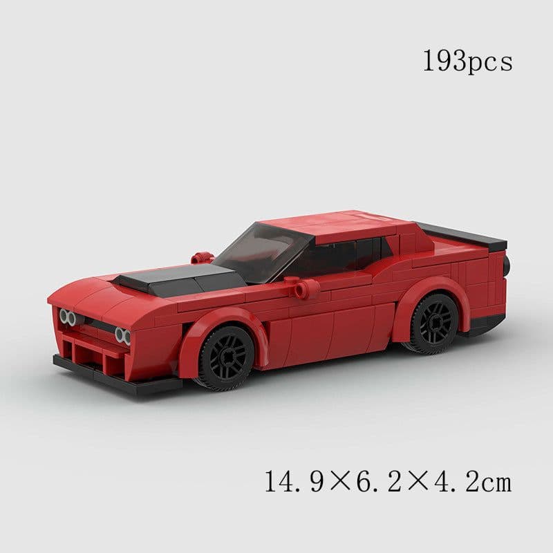 image-Racing Car Sports Model Compatible With Small Particles Building Blocks DIY Educational Toys
