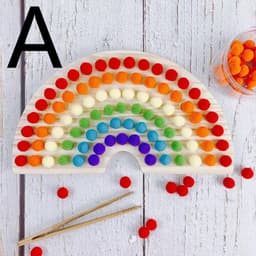 image-Rainbow Hair Ball Building Blocks Baby Early Education Educational Toys