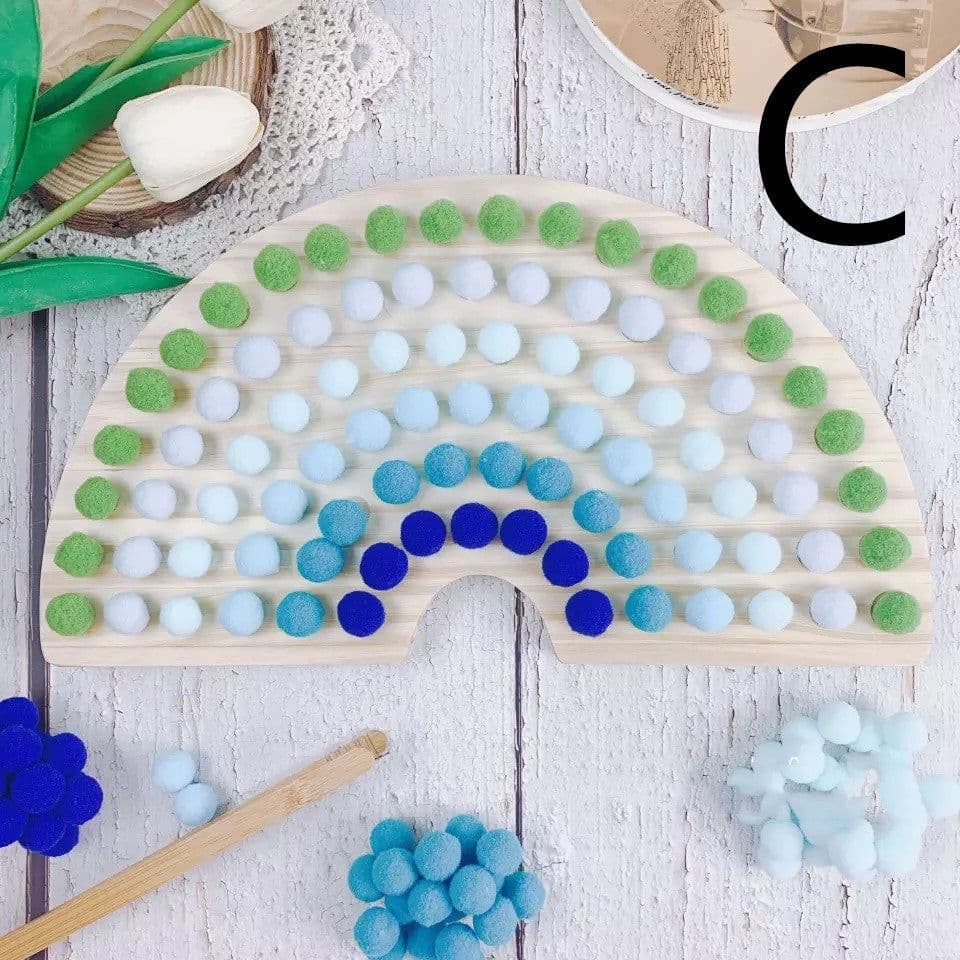 image-Rainbow Hair Ball Building Blocks Baby Early Education Educational Toys