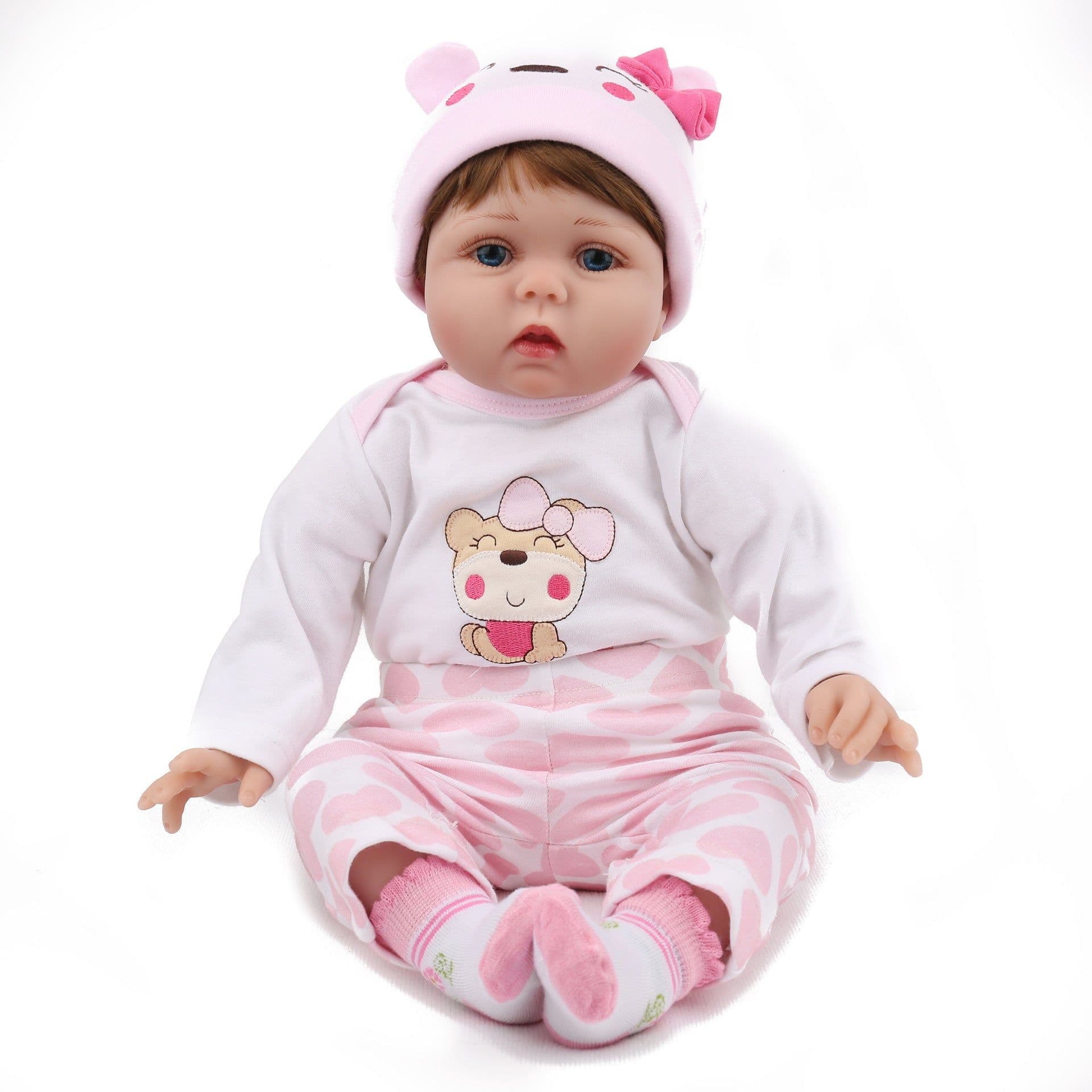 image-Simulation Rebirth Baby Doll Spot Straight Hair Ebayamazon Hot Selling Children's Birthday Surprise Gift Toy