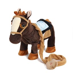 image-Children's Electric Plush Toy Will Sing And Dance Simulation Horse Leash Walking Electronic Horse Machine Horse