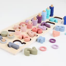 image-Wooden Building Blocks Educational Toys For Children'S Teaching Aids On Puzzles