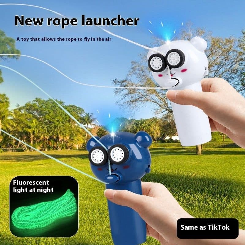 image-Luminous Rope Transmitter Electric Propeller Cat Teaser Toy