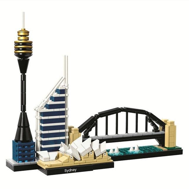 image-Architecture Paris Dubai London Sydney Chicago Shanghai Building Blocks Kit Bricks Classic City Model Kid Toys For Children Gift