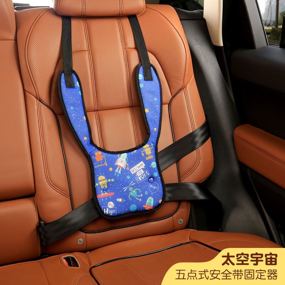 image-Children's Safety Belt Fixer - Anti-Stretch Neck Shoulder Cover for Car Seats