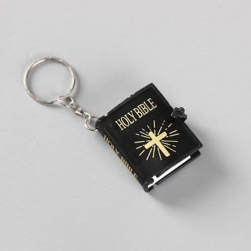 image-Mini HOLY Bible Keychain Religious Christian Jesus Cross Key Chain Women Prayer God Bless Gift Souvenirs Keyring