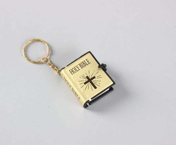 image-Mini HOLY Bible Keychain Religious Christian Jesus Cross Key Chain Women Prayer God Bless Gift Souvenirs Keyring