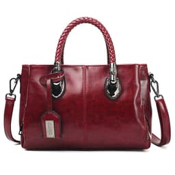 image-Vintage Oil Wax leather luxury handbags Women Bags