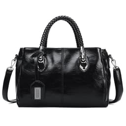 image-Vintage Oil Wax leather luxury handbags Women Bags