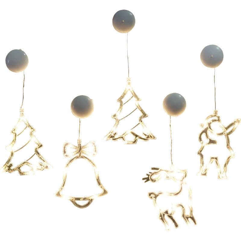 image-Star String Lights LED Christmas Curtain Lights Indoor Bedroom Home Party Decoration Snowman Christmas Tree Holiday Lights