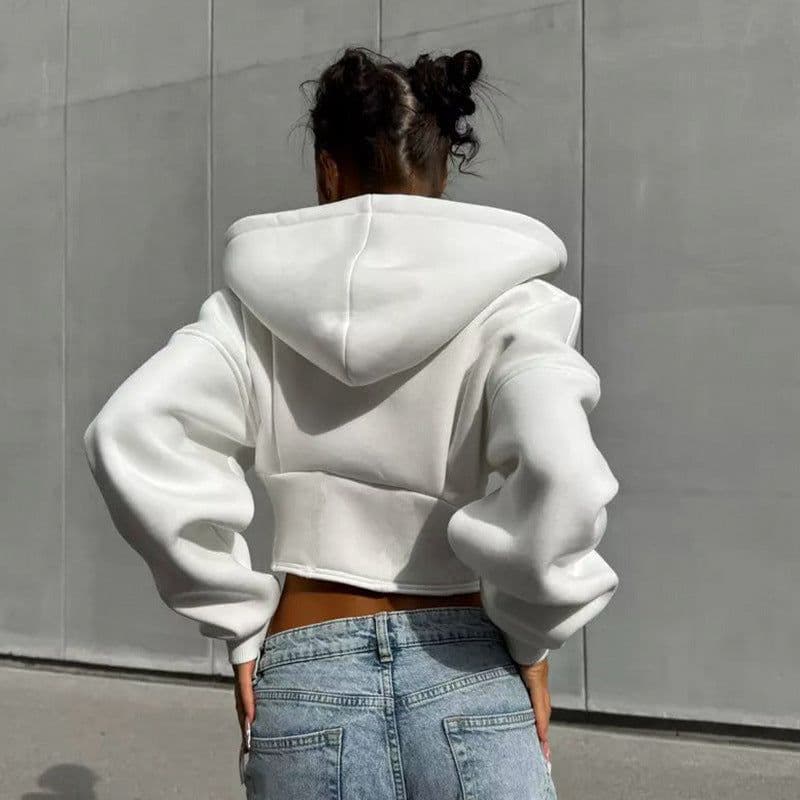 image-Zipper Hoodie Cardigan Y2K Ins Fashion Street Long Sleeve Corset Jacket Women Clothing