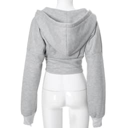 image-Zipper Hoodie Cardigan Y2K Ins Fashion Street Long Sleeve Corset Jacket Women Clothing