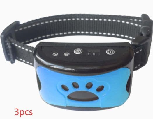 image-Dog Training Collar Waterproof Electric Pet Remote Control Rechargeable Dogs Trainer Bark Arrester With Shock Vibration Sound