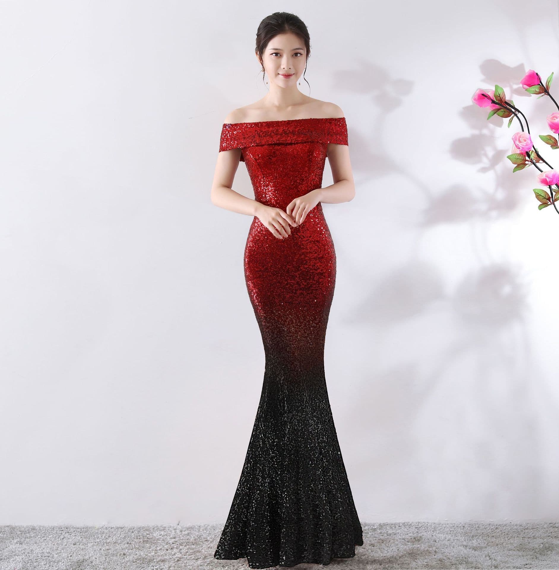image-Birthday Party Dress Slimming Host Long Dress