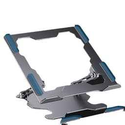 image-Adjustable Laptop Stand Portable Computer Stand Aluminum Alloy Laptop Riser Compatible Laptop Stand Holder