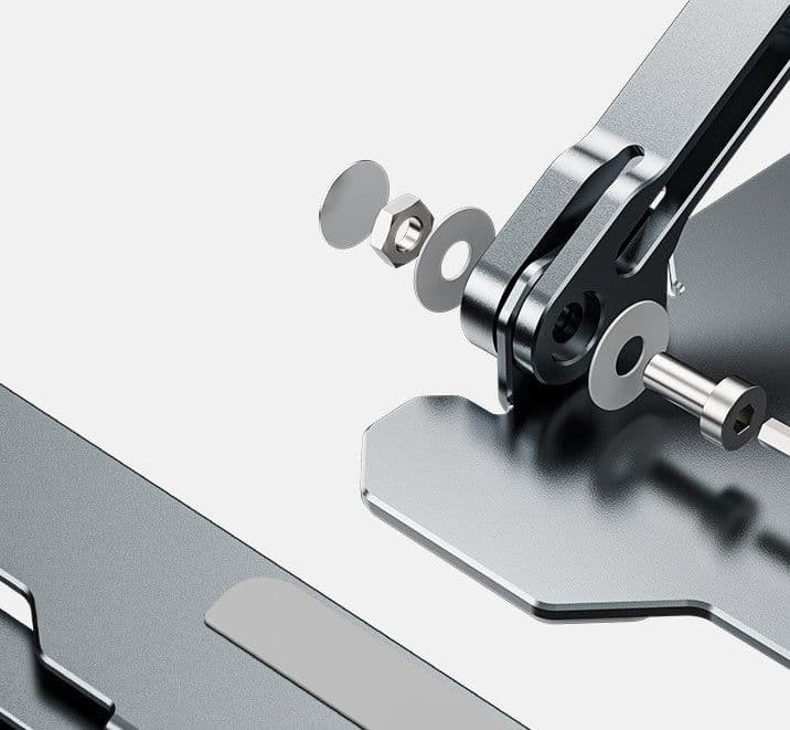 image-Adjustable Laptop Stand Portable Computer Stand Aluminum Alloy Laptop Riser Compatible Laptop Stand Holder