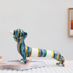image-Color Resin Crafts Animal Cartoon Dachshund Dog