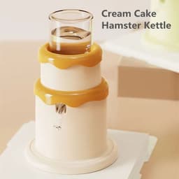 image-Cream Cake Hamster Kettle Small Pet Drinker Vacuum Kettle Hamsters Feeder Rat Accesorios Chipmunk Mouse Kettle