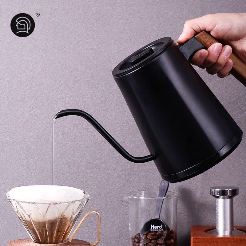 image-Smart Pour-Over Kettle Temperature-Controlled Coffee Kettle Stainless Steel Kettle Insulated Kettle