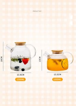 image-Cold Kettle Nordic Transparent Kettle Teapot Cool White Kettle