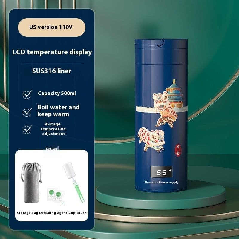 image-Office Travel Electric Heating Water Cup Fahrenheit Temperature Kettle
