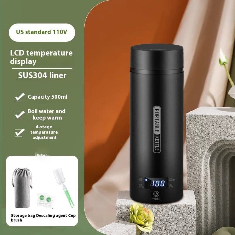 image-Office Travel Electric Heating Water Cup Fahrenheit Temperature Kettle