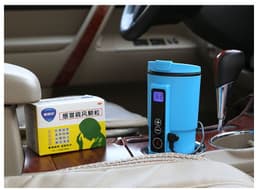 image-Car electric cup 12V car with water cup kettle kettle 304 stainless steel travel