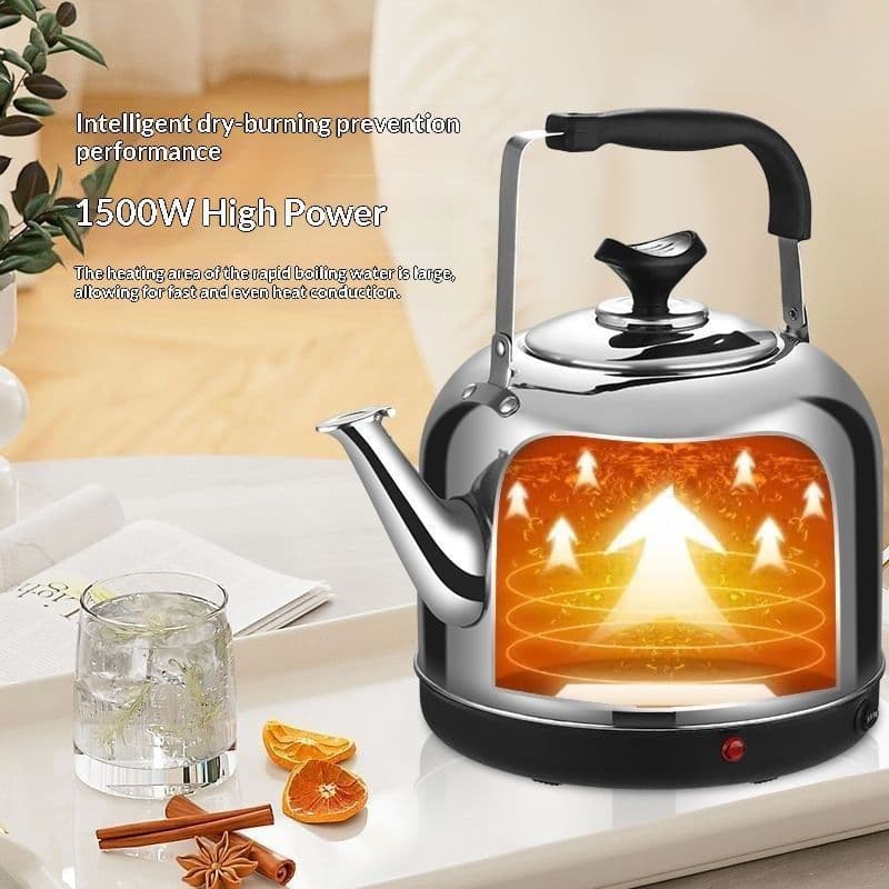 image-Stainless Steel Electric Kettle With Automatic Power-off