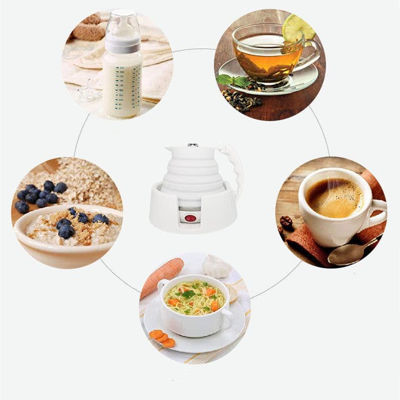 image-Car Folding Electric Heating Kettle Car Kettle Kettle Water Heater 12V Car Portable