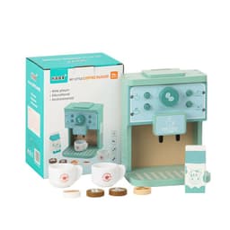 image-Wooden Children's Kitchen Toy Imitation Coffee Maker Playhouse Set
