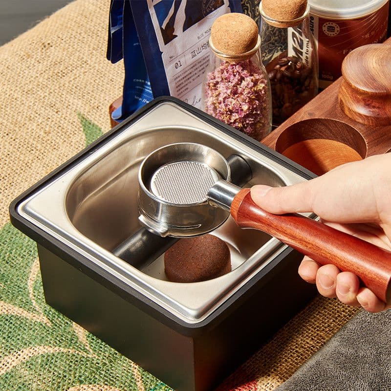 image-Recessed Bar Coffee Maker Accessories Stainless Steel Slag Bucket
