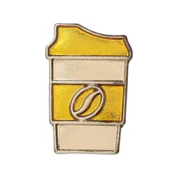 image-Brooch Coffee Maker Coffee Cup Commemorative Badge Gift Metal