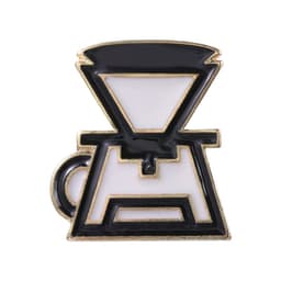 image-Brooch Coffee Maker Coffee Cup Commemorative Badge Gift Metal