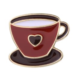 image-Brooch Coffee Maker Coffee Cup Commemorative Badge Gift Metal