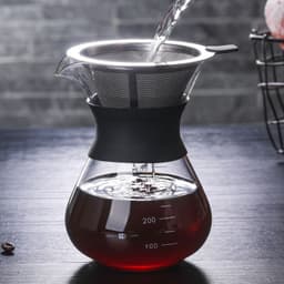 image-Heat-resistant glass hand coffee maker