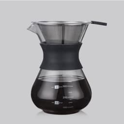 image-Heat-resistant glass hand coffee maker