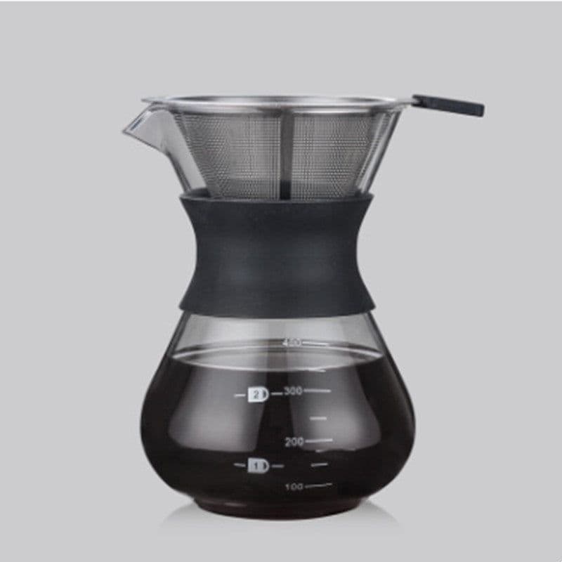 image-Heat-resistant glass hand coffee maker