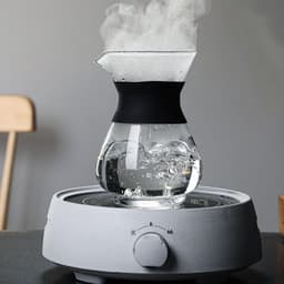 image-Heat-resistant glass hand coffee maker