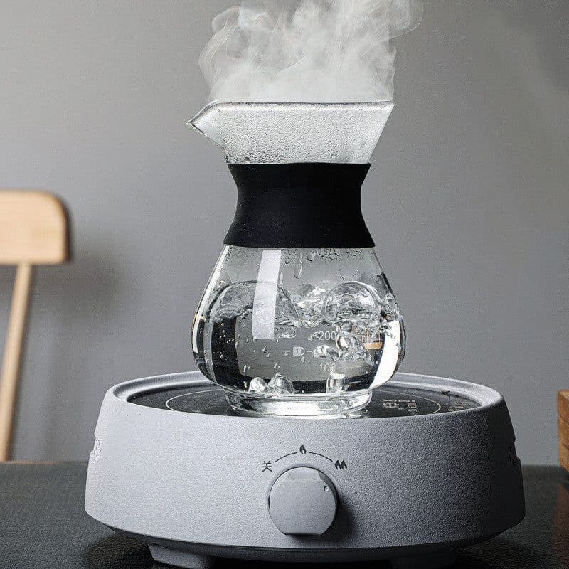 image-Heat-resistant glass hand coffee maker