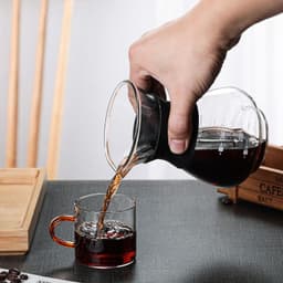 image-Heat-resistant glass hand coffee maker