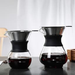 image-Heat-resistant glass hand coffee maker