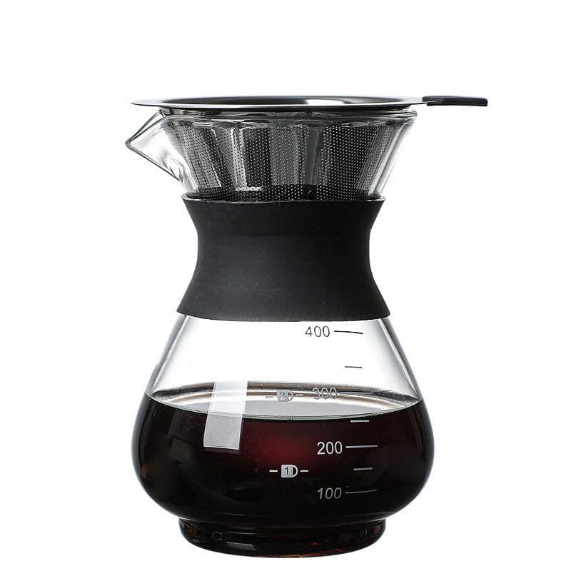 image-Heat-resistant glass hand coffee maker