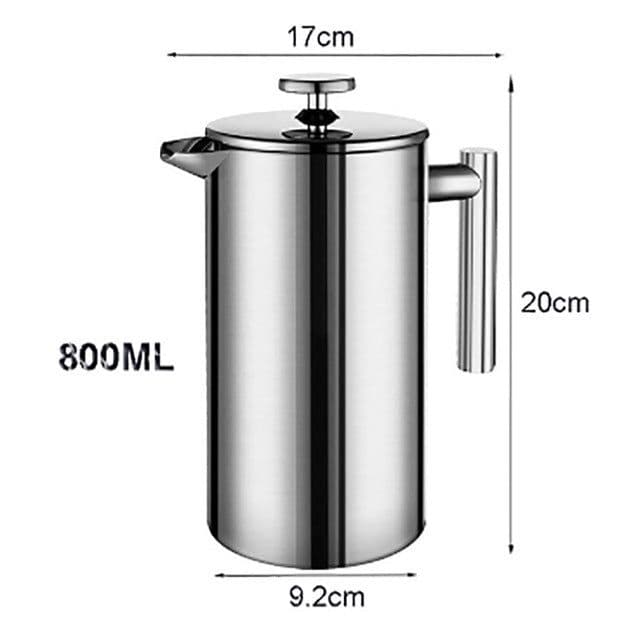 image-French Press Coffee Maker Stainless Steel Coffee Percolator